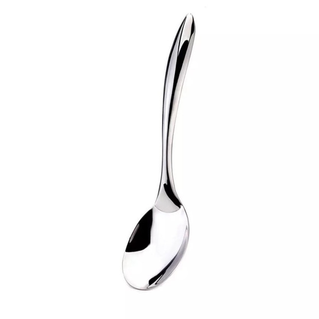 Keep the Hoffman Browne Eclipse Stainless-Steel Serving Spoons in your food-service area to help guests enjoy ice cream, chili and more. The curved handles make them easy to use, and the stainless-steel construction offers strength.  Made of strong stainless steel to last for years.  Curved handle to help you scoop.