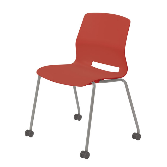 KENTUCKIANA FOAM INC KFI Studios 2700CS-SL-41  Imme Stack Chair With Caster Base, Coral/Silver