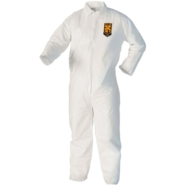 KIMBERLY-CLARK Kleenguard 44305  A40 Coveralls - Zipper Front - 2-Xtra Large Size - Liquid, Flying Particle Protection - White - Comfortable, Zipper Front, Breathable - 25 / Carton