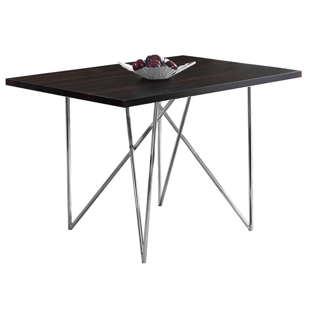 MONARCH PRODUCTS Monarch Specialties I 1039  Elias Dining Table, 30inH x 47-1/2inW x 31-1/2inD, Cappuccino