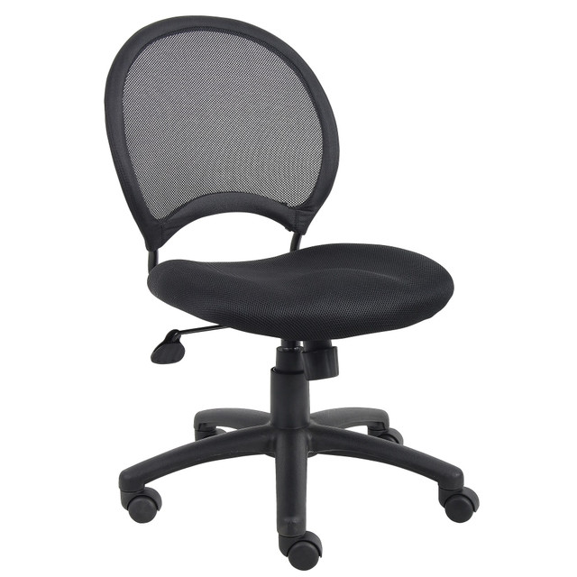 NORSTAR OFFICE PRODUCTS INC. B6215 Boss Office Products Mesh Armless Task Chair, Black NORSTAR OFFICE PRODUCTS INC. B6215 Boss Office Products Mesh Armless Task Chair, Black
