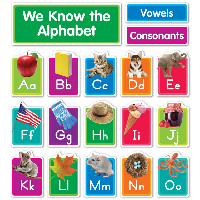 SCHOLASTIC INC Scholastic 9781338344912  Our Photo Alphabet Bulletin Board Set, Pre-K To 1st Grade