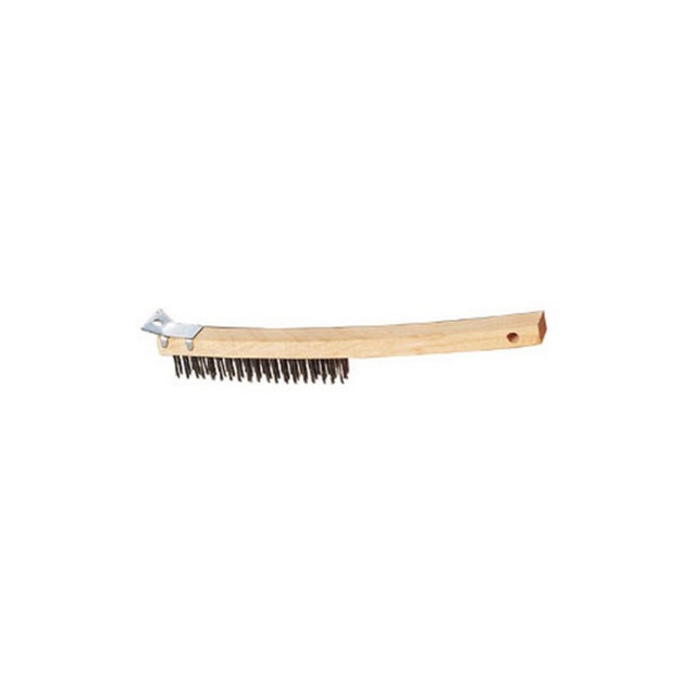 AMERICAN METALCRAFT, INC. 1347 American Metalcraft Steel/Wood Grill Brush, 13-1/2in, Brown AMERICAN METALCRAFT, INC. 1347 American Metalcraft Steel/Wood Grill Brush, 13-1/2in, Brown