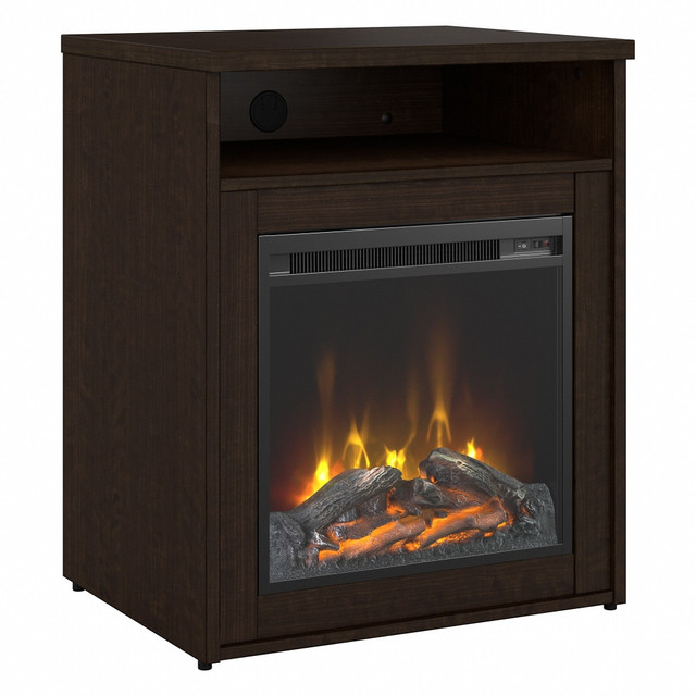 BUSH INDUSTRIES INC. Bush Business Furniture WC12934FRK  Series C 24inW Electric Fireplace With Shelf, Mocha Cherry, Standard Delivery