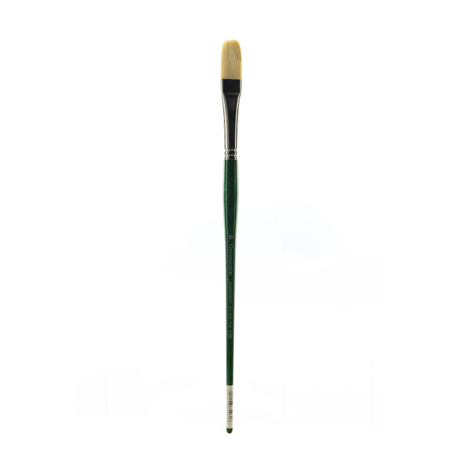 KOH-I-NOOR RAPIDOGRAPH, INC. 1271F.10 Grumbacher Gainsborough Oil And Acrylic Paint Brush, Size 10, Flat Bristle, Hog Hair, Black