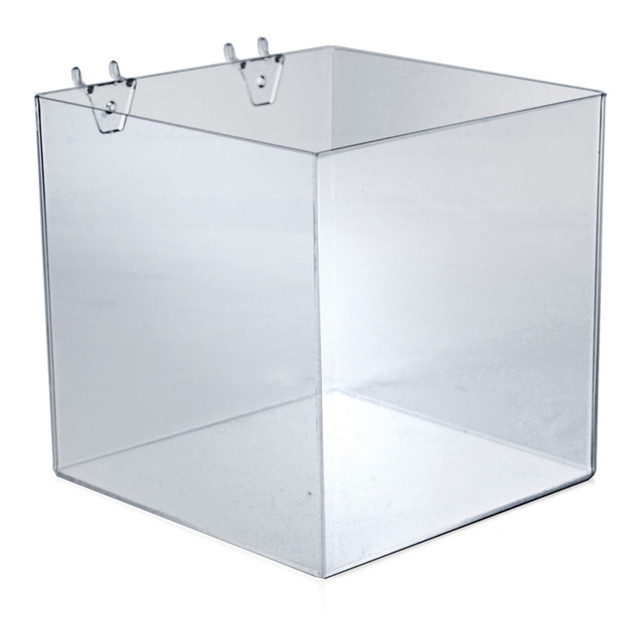 AZAR DISPLAYS 556112  Brochure Holder Cubes, Medium Size, 8in x 8in x 8in, Clear, Pack Of 4