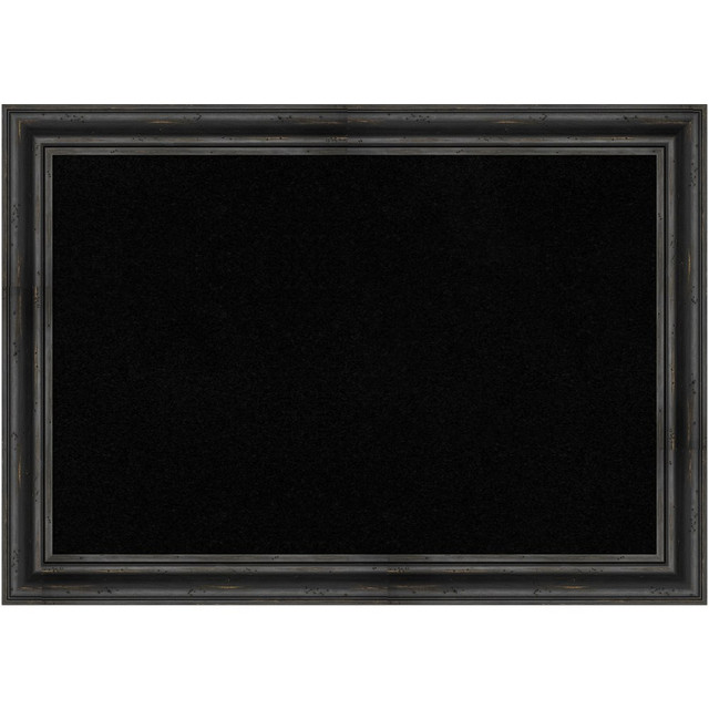 UNIEK INC. Amanti Art A42704093478  Cork Bulletin Board, 41in x 29in, Black, Rustic Pine Black Wood Frame