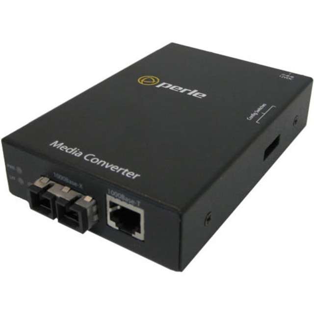 PERLE SYSTEMS Perle 05050604  S-1110-M2SC05 Media Converter - 1 x Network (RJ-45) - 1 x SC Ports - 10/100/1000Base-T, 1000Base-SX - 1804.46 ft - Rail-mountable, Rack-mountable