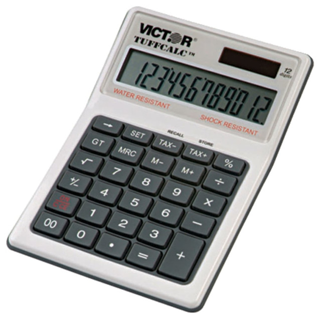 VICTOR TECHNOLOGY 99901 Victor TUFFCALC Desktop Calculator, White VICTOR TECHNOLOGY 99901 Victor TUFFCALC Desktop Calculator, White