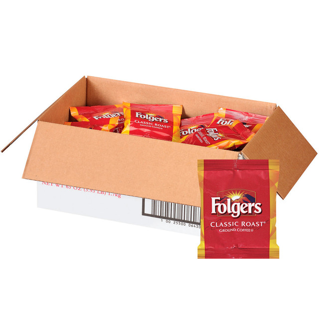 THE J.M. SMUCKER COMPANY 2550006430 Folgers Single-Serve Coffee Packets, Classic Roast, Carton Of 42 THE J.M. SMUCKER COMPANY 2550006430 Folgers Single-Serve Coffee Packets, Classic Roast, Carton Of 42