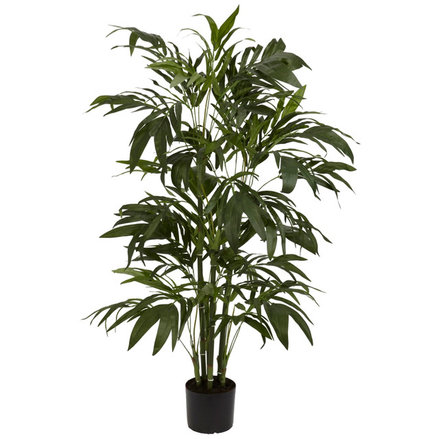 Nearly Natural 5327  4ftH Silk Bamboo Palm Tree With Pot