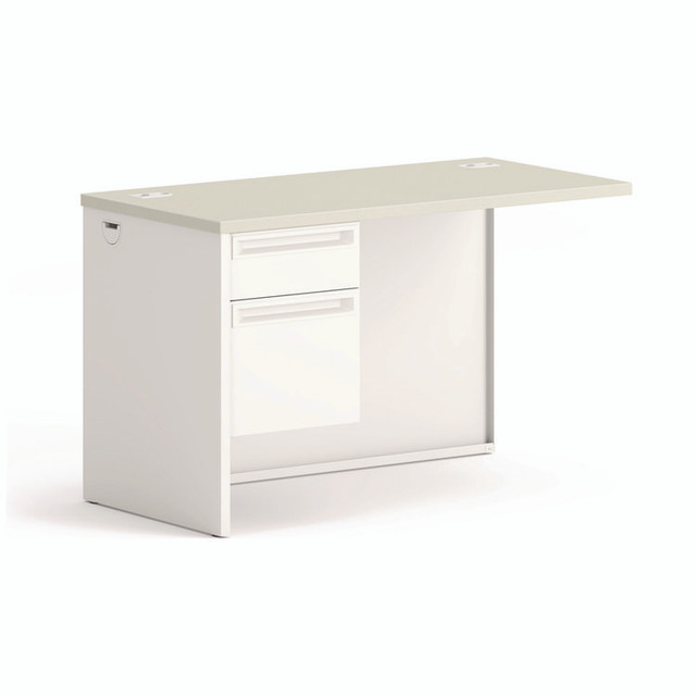 HON COMPANY 38216LB9Q 38000 Series Return Pedestal, Box/File, 26.38w x 50.38d x 31.38h, Left, Silver/Light Gray