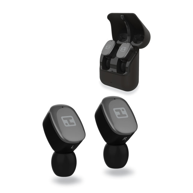 Enjoy your favorite tunes on the go with iHome AX-39 Flip-Top True Wireless Bluetooth In-Ear Earbuds. The noise isolating technology allows you to focus on the music and less on outside distractions.  In-ear design delivers high-quality audio directly into your ears.  Noise isolating technology helps you focus on the music.  Wireless technology via Bluetooth connects to your enabled device to play music.  Built-in microphone allows you to take and make calls.  Water-resistant design is great for use at the gym or pool.  Includes a charging case.  Backed by the manufacturer's 1-year limited warranty.