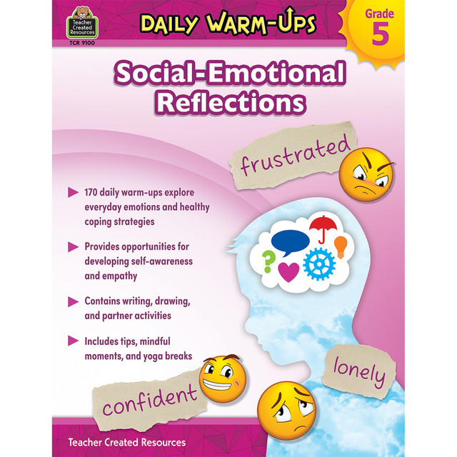 TEACHER CREATED RESOURCES INC. TCR9100 Teacher Created Resources Daily Warm-Ups: Social-Emotional Reflections, 5th Grade