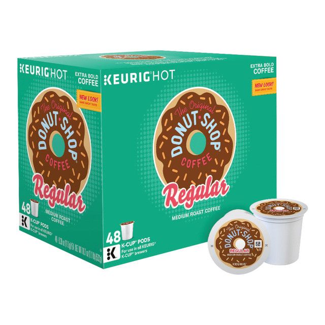 GREEN MOUNTAIN COFFEE ROASTERS, INC. The Original Donut Shop 114528  Single-Serve Coffee K-Cup, Medium Roast, Carton Of 48