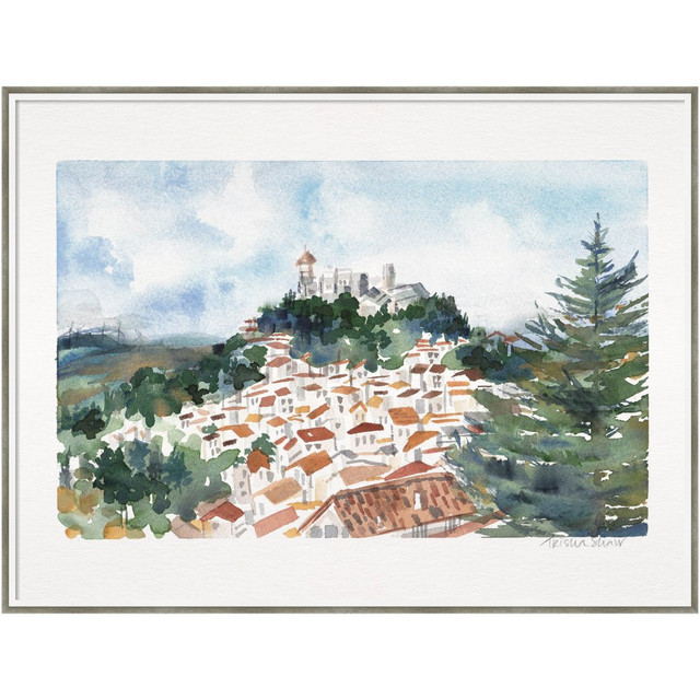 UNIEK INC. Amanti Art A42707158582  Casares Spain by Patricia Shaw Wood Framed Wall Art Print, 31inH x 41inW, White