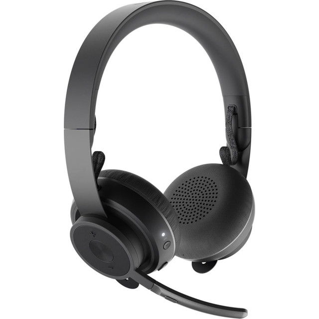 LOGITECH 981-000918  Zone Headset - Stereo - USB Type A, USB Type C - Wireless - Bluetooth - 98.4 ft - Over-the-head - Binaural - Noise Cancelling, Omni-directional, MEMS Technology Microphone - Noise Canceling - Black