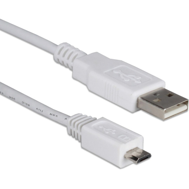 QVS, INC. QVS USB1M-05M  Micro-USB Sync & Charger Cable for Smartphone, Tablet, MP3, PDA and GPS - 1.60 ft USB Data Transfer Cable for Cellular Phone, Tablet PC, PDA, GPS Receiver, Camera - First End: 1 x USB Type A - Male - Second End: 1 x 5-pin Mic