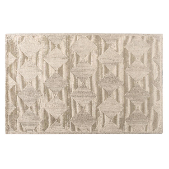 WHOLESALE INTERIORS, INC. 2721-11865 Baxton Studio Sovanna Hand-Tufted Wool Area Rug, 60in x 96-1/8in, Ivory