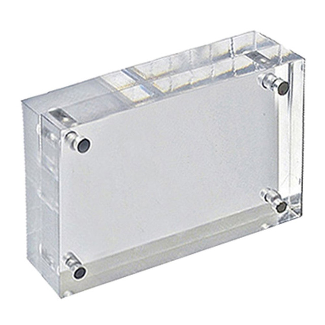 AZAR DISPLAYS 104438 Imperial Acrylic Block Sign Holder, 3inH x 4-1/2inW x 1-1/2inD, Clear AZAR DISPLAYS 104438 Imperial Acrylic Block Sign Holder, 3inH x 4-1/2inW x 1-1/2inD, Clear