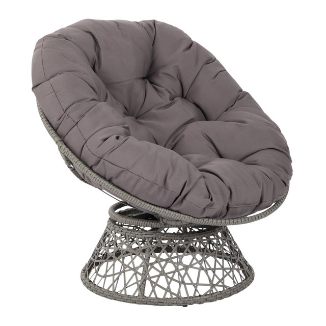 OFFICE STAR PRODUCTS BF25292-GRY Office Star Papasan Chairs, Gray/Gray