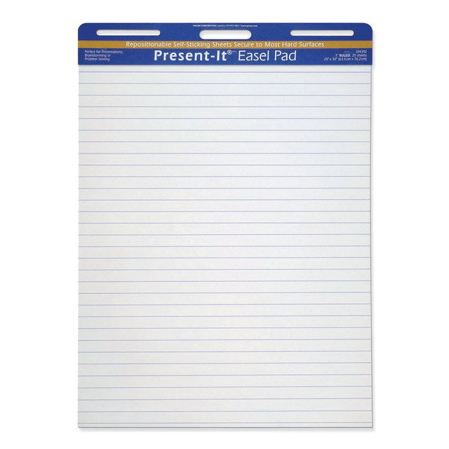 PACON CORPORATION Pacon PAC104392  The Present-It Easel Pad, 25in x 30in, Ruled, White, 25 Sheets Per Pad