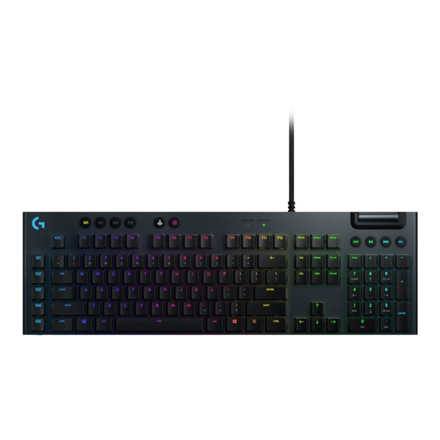 LOGITECH 920-009087  G815 LIGHTSYNC RGB Mechanical Gaming Keyboard With Low-Profile GL Clicky Key Switch