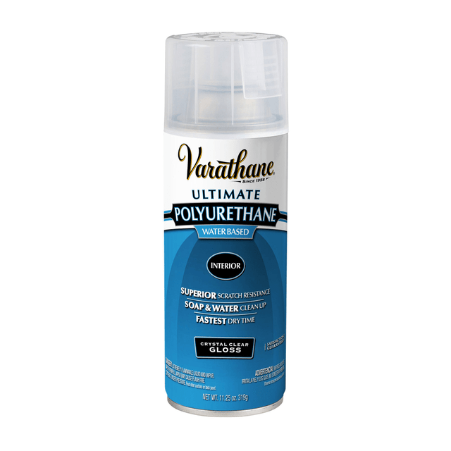 THE FLECTO COMPANY INC. 200081 Varathane Ultimate Water-Based Polyurethane, 11.25 Oz, Crystal Clear Gloss, Pack Of 6 Spray Cans