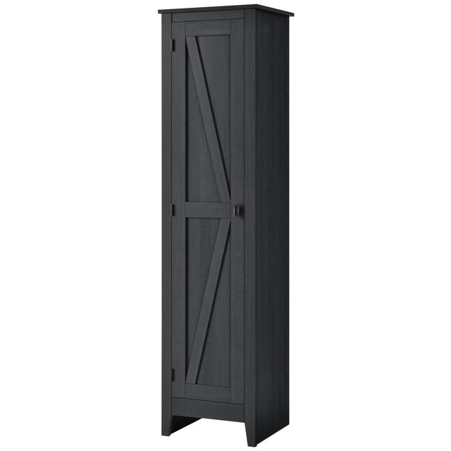 AMERIWOOD INDUSTRIES, INC. 7531396COM Ameriwood Home Farmington 18in Wide Storage Cabinet, 4 Shelves, Black Oak