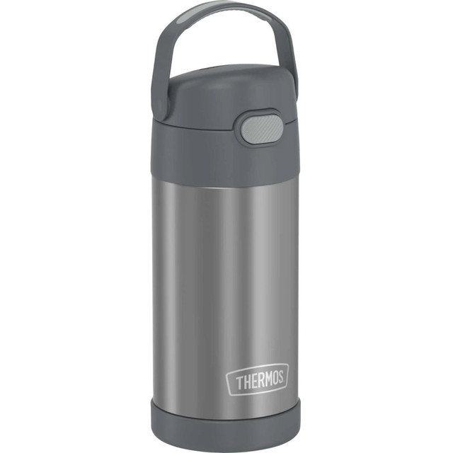 KING-SEELEY THERMOS/THERMOS F4100CH6 Thermos FUNtainer Water Bottle 12Oz - 12 fl oz - Gray - Stainless Steel, Silicone KING-SEELEY THERMOS/THERMOS F4100CH6 Thermos FUNtainer Water Bottle 12Oz - 12 fl oz - Gray - Stainless Steel, Silicone