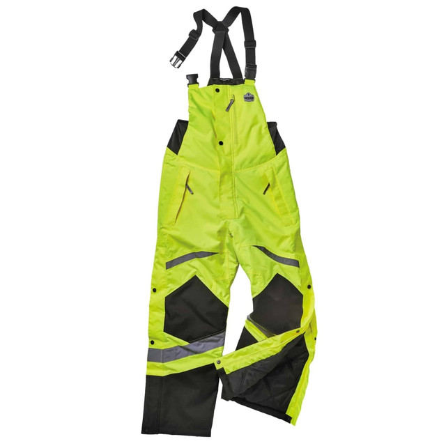 ERGODYNE CORPORATION 25522 Ergodyne GloWear 8928 Class E Hi-Vis Insulated Bib, Small, Lime