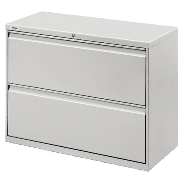 LORELL 60448  Fortress 36inW x 18-5/8inD Lateral 2-Drawer File Cabinet, Light Gray