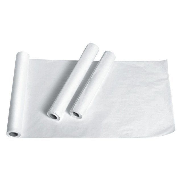 MEDLINE NON24325  Deluxe Crepe Exam Table Paper Roll, 21in x 125ft, White, Case Of 12