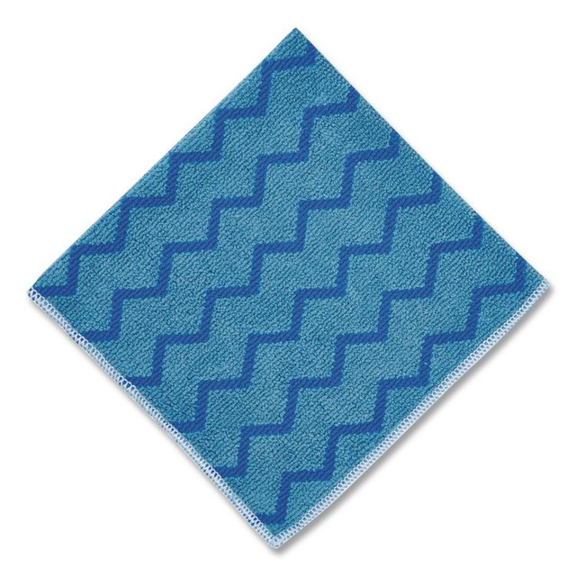 RUBBERMAID COMMERCIAL PROD. Q620BLUCT HYGEN Microfiber Cleaning Cloths, 16 x 16, Blue, 12/Carton