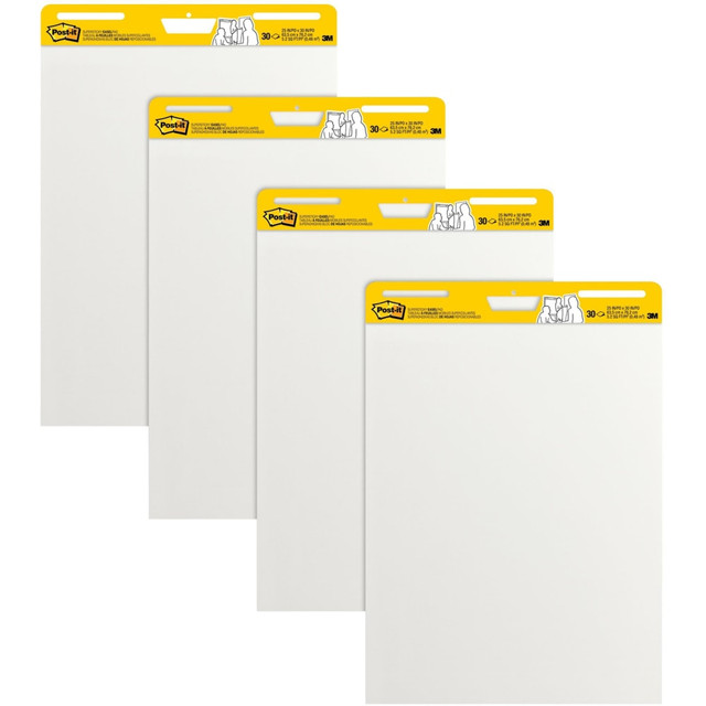 3M CO 559 VAD 4PK Post-it Super Sticky Easel Pads, 25 in x 30 in, 4 Pads, 30 Sheets/Pad, Great for Virtual Teachers and Students, White
