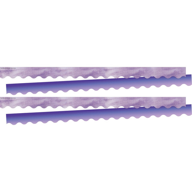 BARKER CREEK PUBLISHING, INC. 4331 Barker Creek Double-Sided Scalloped-Edge Border Strips, Purple Tie-Dye/Ombre, 2-1/4in x 36in, Set Of 26 Strips BARKER CREEK PUBLISHING, INC. 4331 Barker Creek Double-Sided Scalloped-Edge Border Strips, Purple Tie-Dye/Ombre, 2-1/4in x 36in, Set Of 26 Strips
