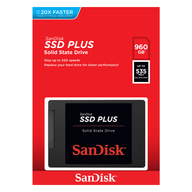 SANDISK CORPORATION SanDisk SDSSDA-960G-G26  SSD PLUS Internal Solid State Drive, 960GB, Black