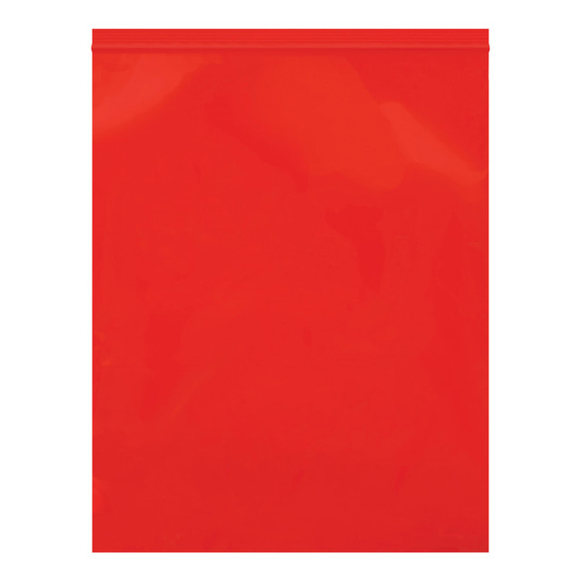 B O X MANAGEMENT, INC. PB3670R Partners Brand 2 Mil Colored Reclosable Poly Bags, 12in x 15in, Red, Case Of 1000