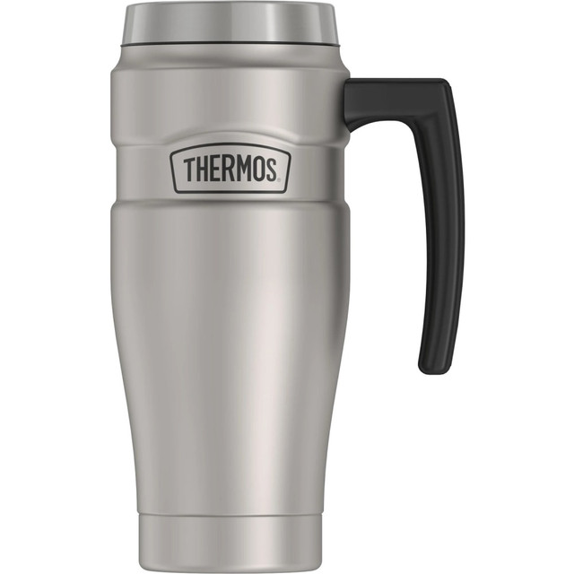 KING-SEELEY THERMOS/THERMOS SK1000MSTRI4 Stainless King Mug 16oz - 16 fl oz - DrinkLock Sealing Lid, Leak Proof Closure - Silver - Stainless Steel - Travel, Hot Drink, Beverage KING-SEELEY THERMOS/THERMOS SK1000MSTRI4 Stainless King Mug 16oz - 16 fl oz - DrinkLock Sealing Lid, Leak Proof Closure - Silver - Stainless Steel - Travel, Hot Drink, Beverage