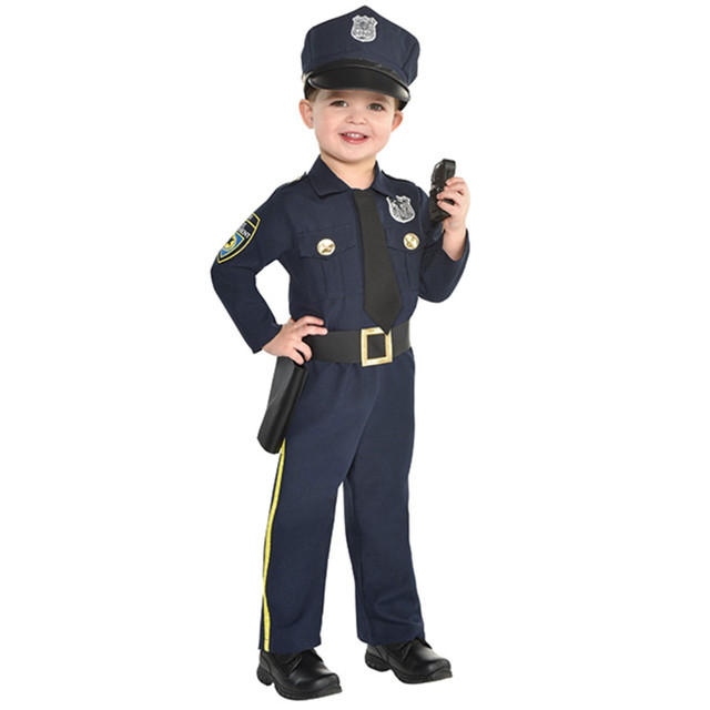 AMSCAN CO INC Amscan 8401849  Police Officer Toddler Boys Halloween Costume, 2T, Blue