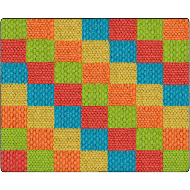Add a taste of home to your classroom by giving your students a comfy place to sit while listening to a fun story or participating in a classroom activity. This nylon rug features photoreal images that can be used for marking where students sit or for a fun, active lesson.  Fun and colorful way to organize where students sit during a morning meeting or story circle while brightening up your classroom.  Constructed of nylon, this rug feels like a woven rug while being durable, soft and economical.  Rectangular design can be used for a variety of classroom activities.  This product is heavy and/or oversized and may need more than one person to handle.