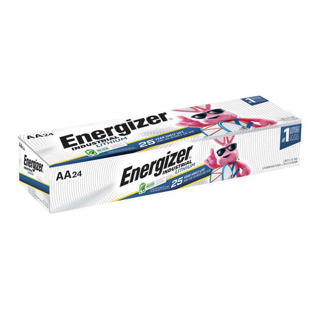 ENERGIZER BRANDS LLC LN91 Energizer Industrial Lithium AA Batteries, Pack Of 24 Batteries, L91