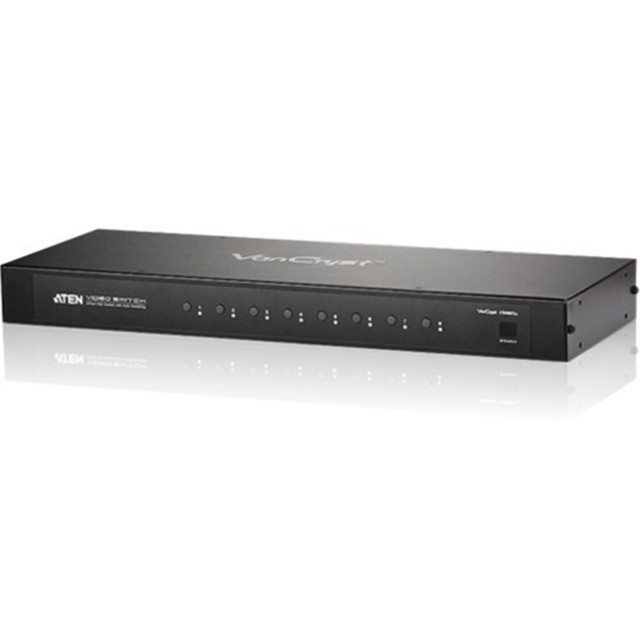 ATEN TECHNOLOGIES VS0801A ATEN 8-Port VGA Switch with Auto Switching - 2048 x 1536 - QXGA - 8 x 1 - Display, Projector, Computer, Speaker1 x VGA Out ATEN TECHNOLOGIES VS0801A ATEN 8-Port VGA Switch with Auto Switching - 2048 x 1536 - QXGA - 8 x 1 - Display, Projector, Computer, Speaker1 x VGA Out