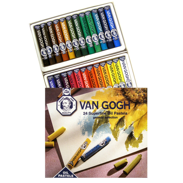 ROYAL TALENS 100516022 Van Gogh Superfine Oil Pastels, 2 3/4in, Assorted, Set Of 24