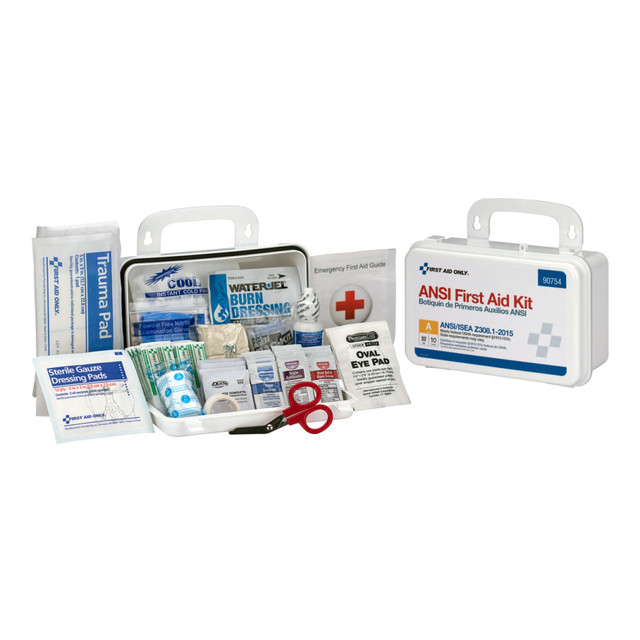 FIRST AID ONLY, INC. 90754 First Aid Only 10-Person Bulk First Aid Kit, White, 71 Pieces