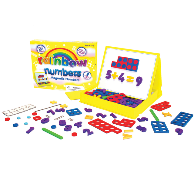 JUNIOR LEARNING, INC. JRL195 Junior Learning Rainbow Magnetic Numbers, Assorted Colors, Grades K-4