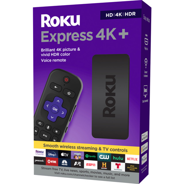 ROKU, INC. 3941R Roku Express 4K+ Media Streaming Device, 3941R ROKU, INC. 3941R Roku Express 4K+ Media Streaming Device, 3941R