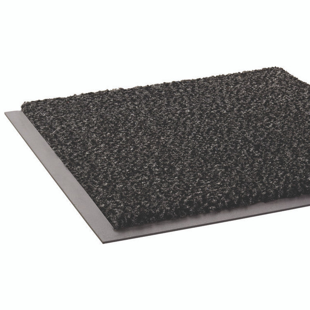 CROWN MATS & MATTING DS0046CH Dust-Star Microfiber Wiper Mat, Rectangular, Charcoal Gray Carpeted Surface, 48" x 72"