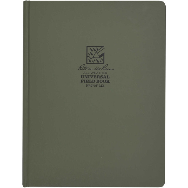 RITE IN THE RAIN 970F-MX  Maxi Case-Bound Books, 8-3/4in x 11-1/4in, Green, Box Of 6 Books