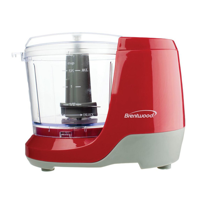 TODDYs PASTRY SHOP 995114271M Brentwood 1.5-Cup Mini Food Chopper, Red